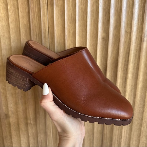 Madewell Shoes - MADEWELL Mindy Lugsole Mule Heeled Shoes Neutral Brown
